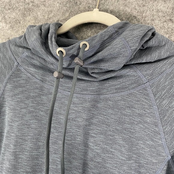 Athleta Sweatshirt Hoodie Small Blue Long Sleeve Pullover Knit - Picture 3 of 11